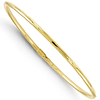 10kt Yellow Gold 7in Italian Slip-on Polished Bangle Bracelet 2mm