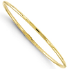 10kt Yellow Gold 7in Italian Slip-on Polished Bangle Bracelet 3mm