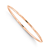 10k Rose Gold Italian Slip-on Round Bangle Bracelet 8in