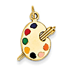 14k Yellow Gold Painters Palette Pendant