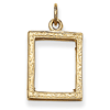 14kt Yellow Gold 5/8in Small Picture Frame Pendant
