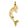 14kt Yellow Gold 1in Mermaid Pendant with Moveable Tail