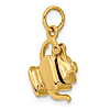 14k Yellow Gold 3-Dimensional Teapot Charm