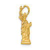 14k Yellow Gold 3-D Statue Of Liberty Charm 3/4in
