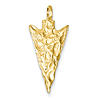 14k Yellow Gold 1in Arrrow Head Pendant