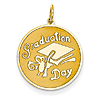 14kt Yellow Gold Small Round Graduation Day Disc Charm