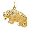 14k Yellow Gold Grizzly Bear Pendant