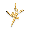 14k Yellow Gold Leaping Ballerina Pendant 5/8in