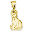 14kt Yellow Gold 5/8in Cat Charm