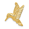 14k Yellow Gold Hummingbird Chain Slide 3/4in