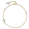 14k Two-tone Gold Dolphin Anklet