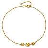 14k Yellow Gold Anklet With Three Mariner Links