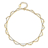 14k Yellow Gold Draped Bead 15 Station Anklet