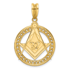 14k Yellow Gold Masonic 32nd Degree Pendant 1in