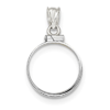 14kt White Gold Screw Top Bezel for 1/10 Oz American Eagle Coin