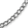 14kt White Gold 3.3mm Hollow Curb Link Chain