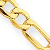14kt Yellow Gold Hollow Figaro Chain 2.5mm