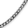 14kt White Gold 2.5mm Hollow Curb Link Chain