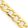 14kt Yellow Gold 2.5mm Hollow Curb Link Chain