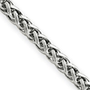 14kt White Gold 2.0mm Hollow Wheat Chain