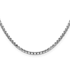 14k White Gold 18in Hollow Round Box Chain 2.4mm
