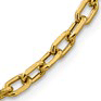 14k Yellow Gold 18in Diamond-cut Open Link Cable Chain 4.9mm