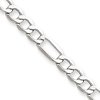 14kt White Gold Hollow Figaro Chain 4.75mm