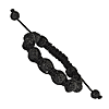 10mm Black Crystal Beads Black Cord Bracelet