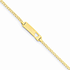 14kt Yellow Gold Curb Link Baby ID Bracelet with Cut-out Heart