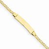 14kt Yellow Gold 6in Curb Link Child ID Bracelet