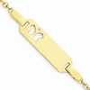 14kt Yellow Gold 6in Child's ID Butterfly Bracelet