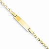 14kt Yellow Gold 6in Polished Baby ID Bracelet