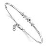 14k White Gold .50 ct tw Diamond Cluster Bangle Bracelet