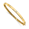 14k Yellow Gold 0.7 ct tw Lab Grown Diamond Bezel Set Station Bangle Bracelet
