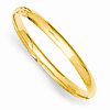 14kt Yellow Gold 6in Polished Hinged Children's Bangle Bracelet