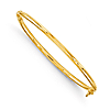 14kt Yellow Gold 3mm Italian Hinged Bangle Bracelet
