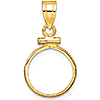 14kt Yellow Gold Screw Top Bezel for One Dollar US Coin