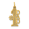 14k Yellow Gold #1 Dad Pendant 3/4in