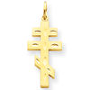 14kt Yellow Gold 1in Eastern Orthodox Cross