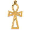 14k Yellow Gold Ankh Cross Pendant 1in