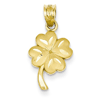 14kt Yellow Gold 5/8in Four Leaf Clover Charm