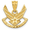 14kt Yellow Gold 5/8in U.S. Air Force Logo Pendant