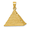 14k Yellow Gold Pyramid Pendant 3/4in