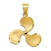 14k Yellow Gold Propeller Pendant 3/4in