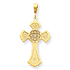 14kt Yelow Gold 1 3/8in Ornate Celtic Cross