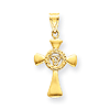 14kt Yellow Gold 7/8in Tapered Open Celtic Cross