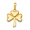 14k Yellow Gold Shamrock Pendant with Polished Finish 5/8in