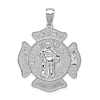 14k White Gold Fire Department St. Florian Pendant 1in