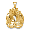 14k Yellow Gold Boxing Gloves Pendant 3/4in