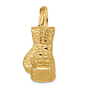 14k Yellow Gold 3-D Boxing Glove Pendant 1in